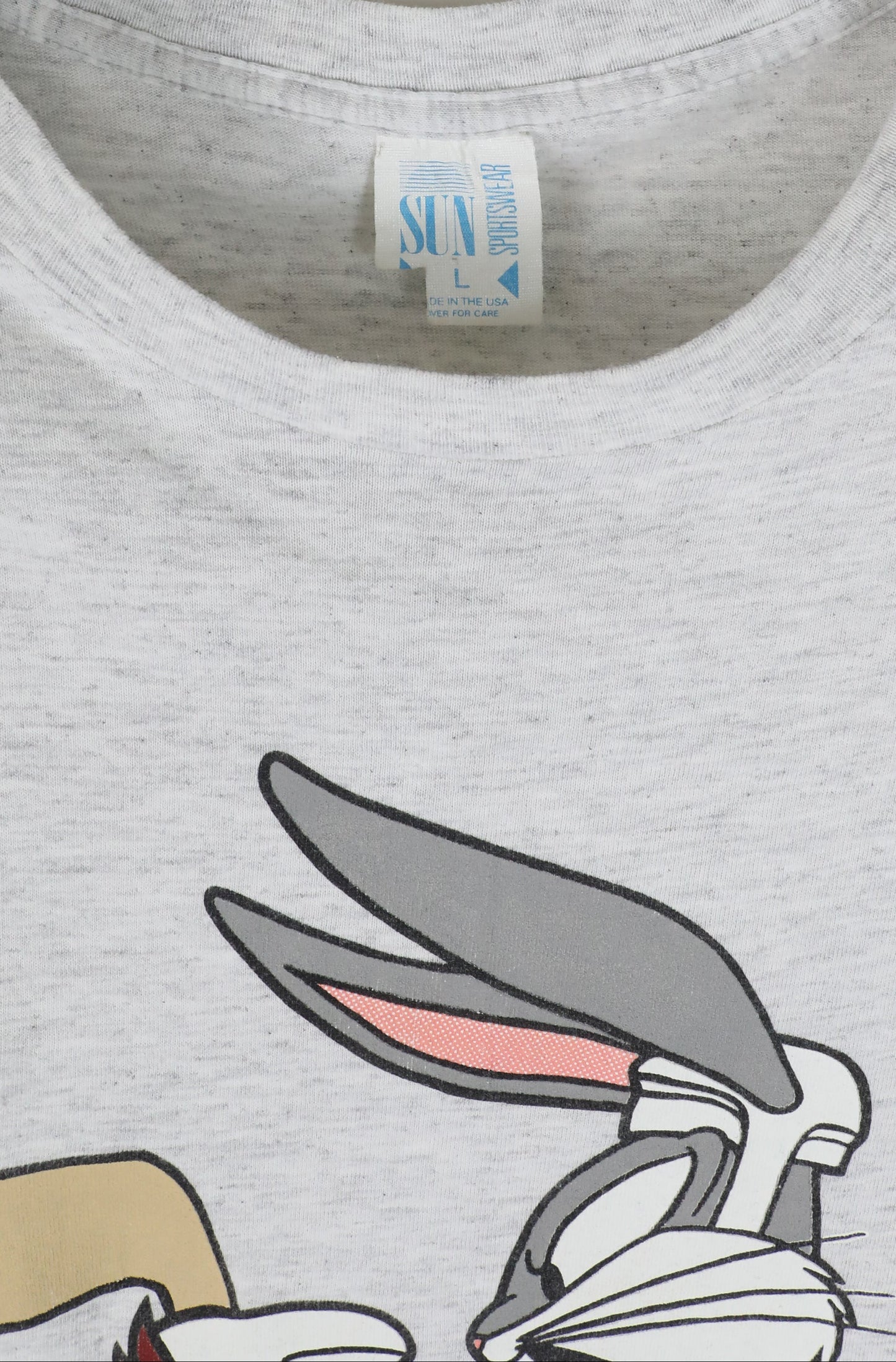 1993 Grey Looney Tunes Red Wings Cartoon Tee