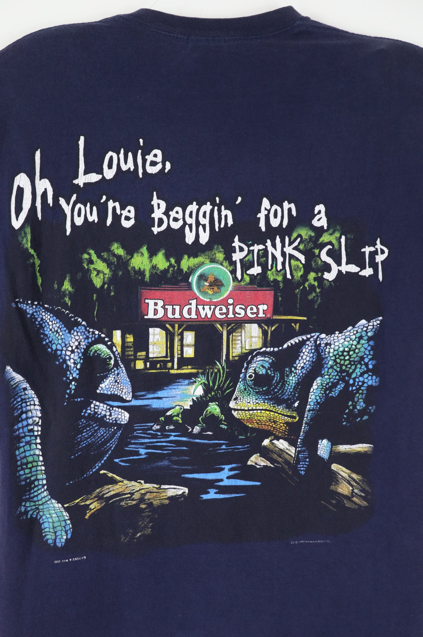 1999 Budweiser Navy Graphic Tee