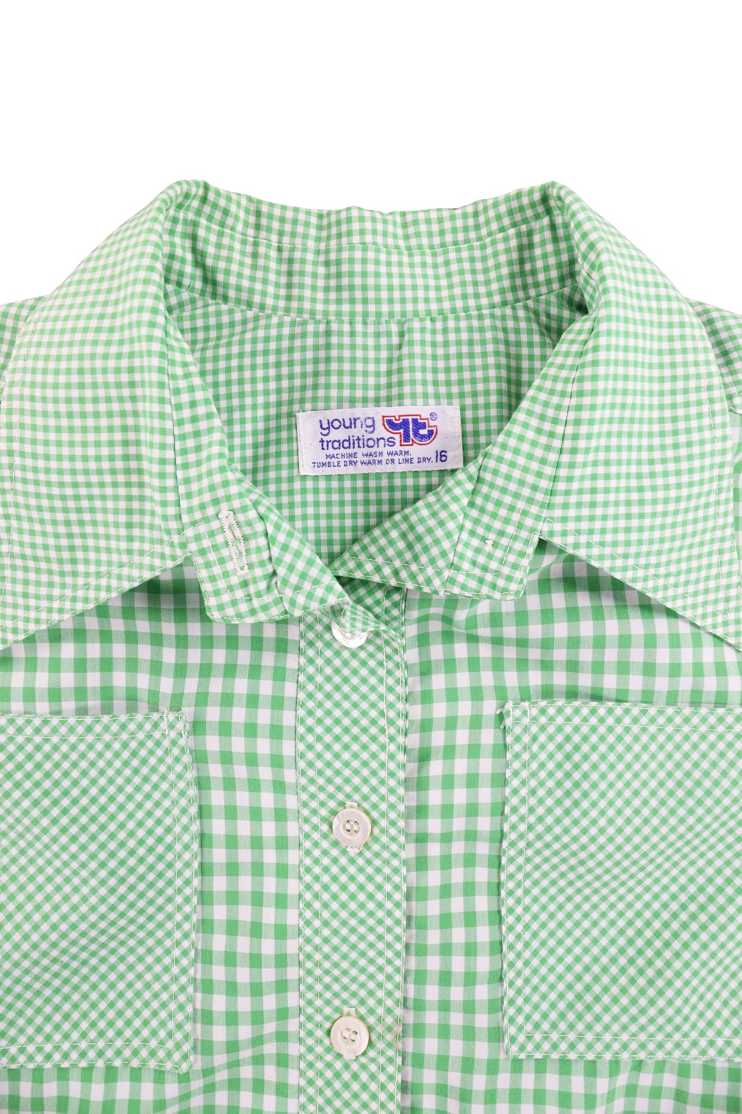 Young Traditions Green Patterned Short Shirt