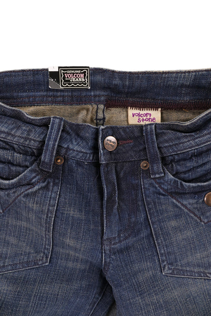Volcom Brand Jeans Washed Flare Jeans Size 1