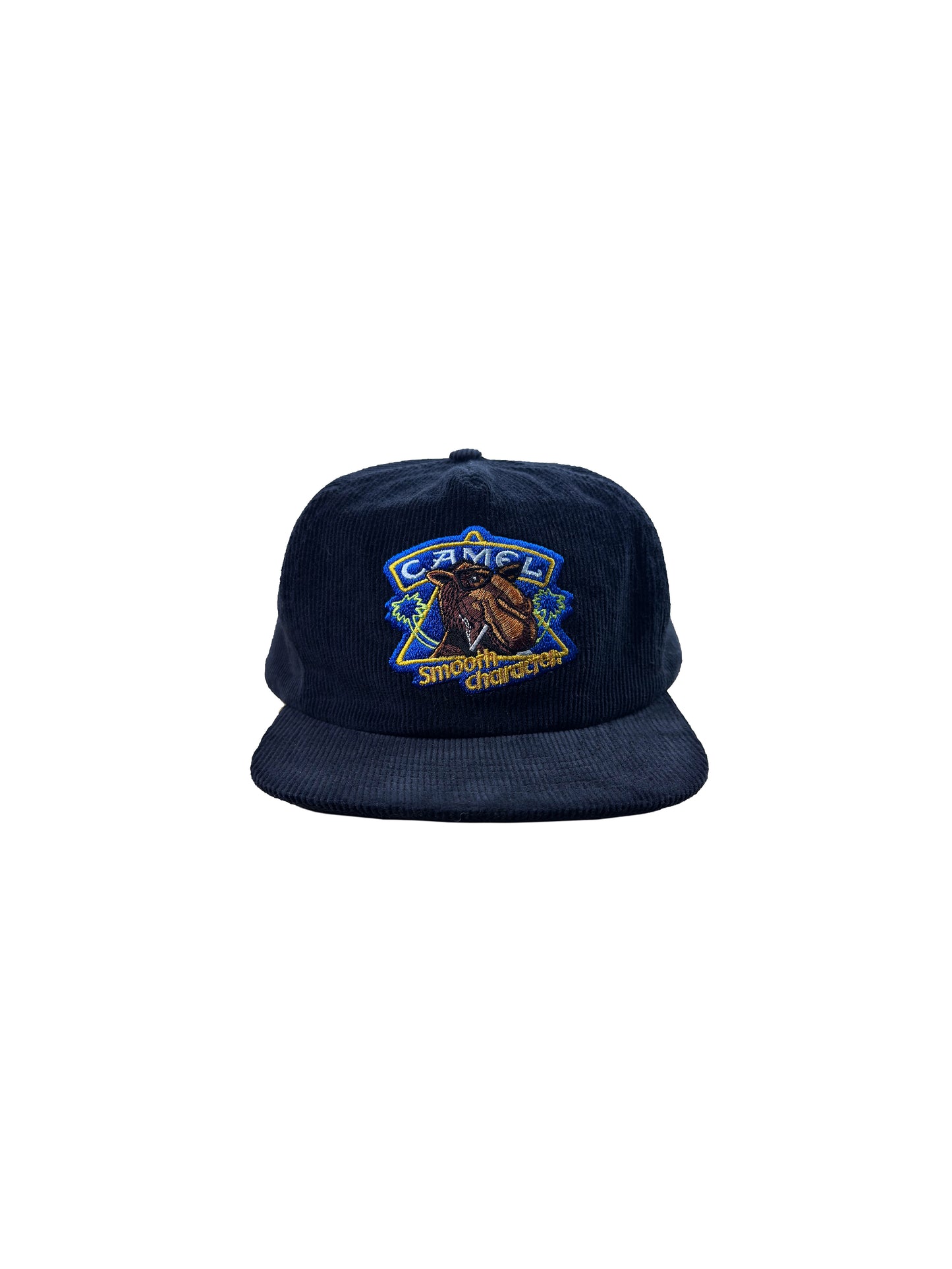Vintage Camel "Smooth Character" Black Corduroy Snapback Cap