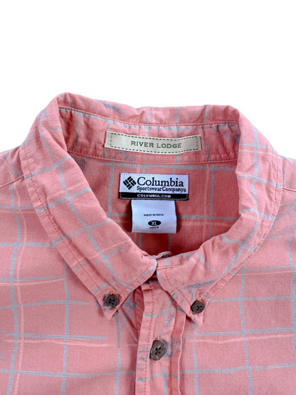 Columbia Orange Patterned Short Sleeve Shirt