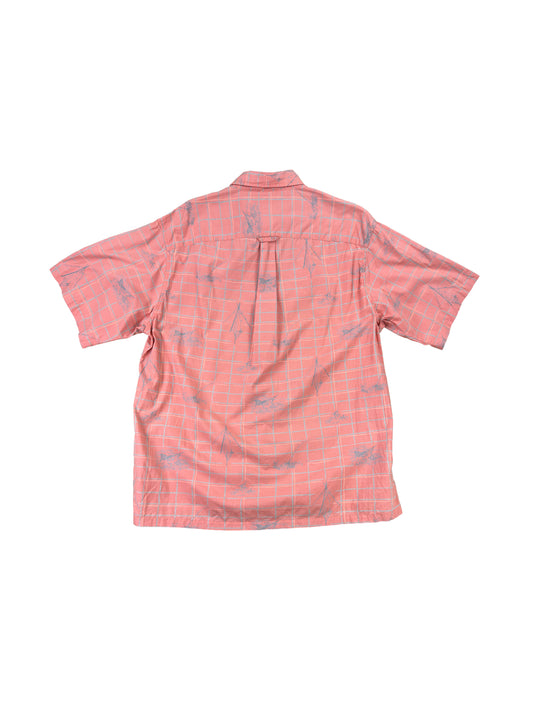 Columbia Orange Patterned Short Sleeve Shirt