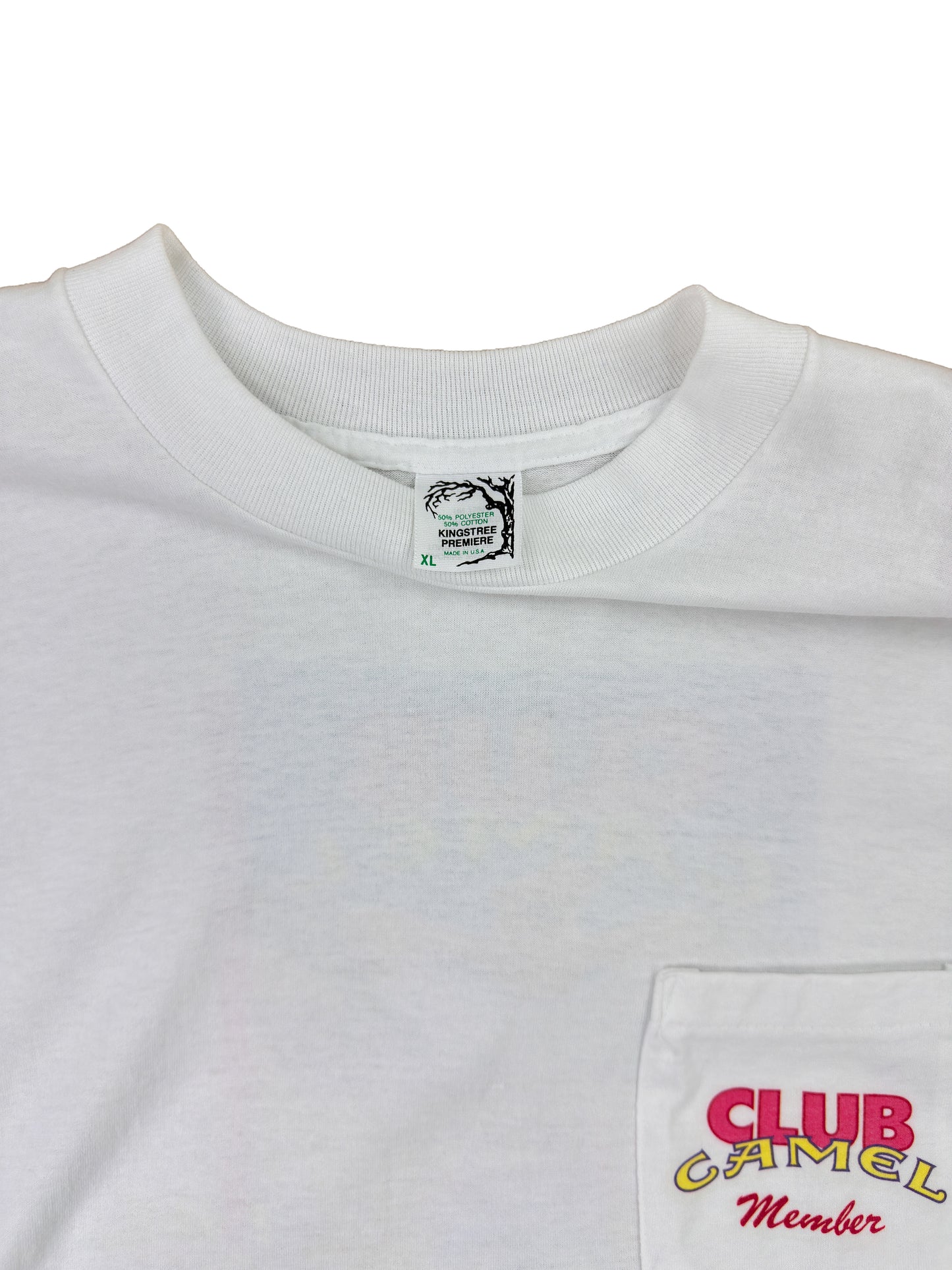 1991 Club Camel Member White Graphic Tee