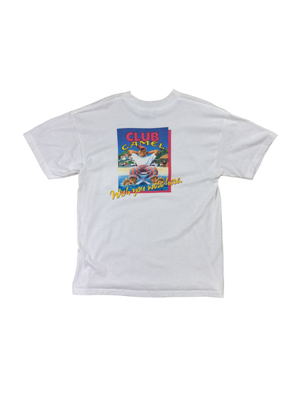 1991 Club Camel Member White Graphic Tee