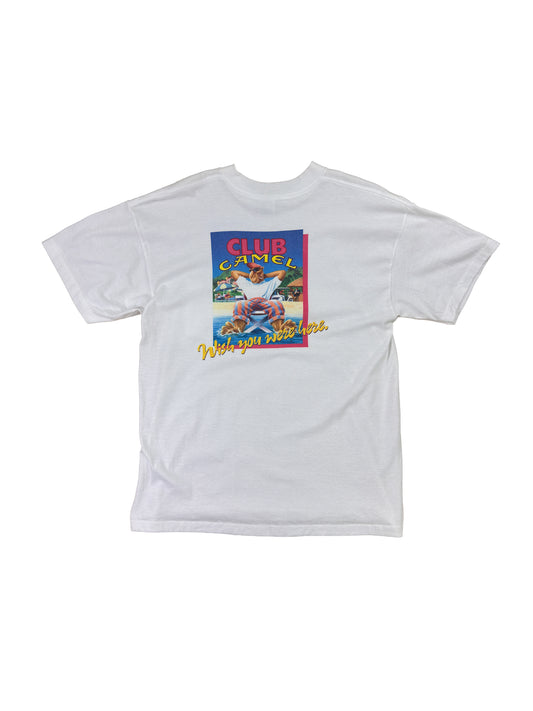 1991 Club Camel Member White Graphic Tee
