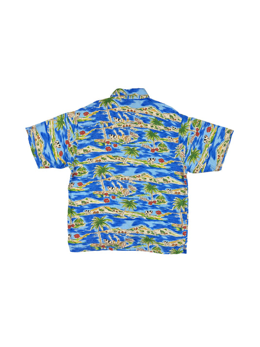 Big Dog Hawaiian Patterned Short Sleeve Shirt