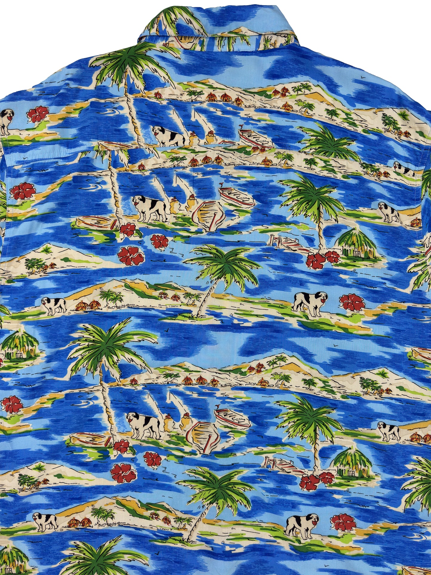 Big Dog Hawaiian Patterned Short Sleeve Shirt