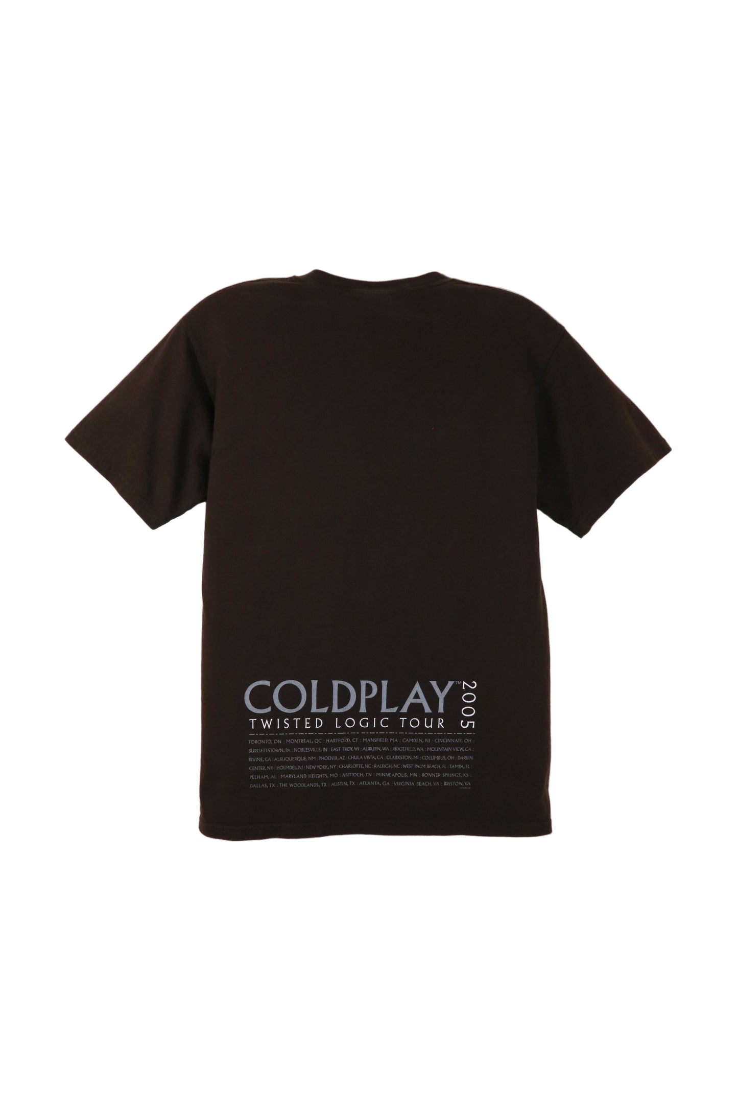 Coldplay 2005 Tour Brown Music Tee