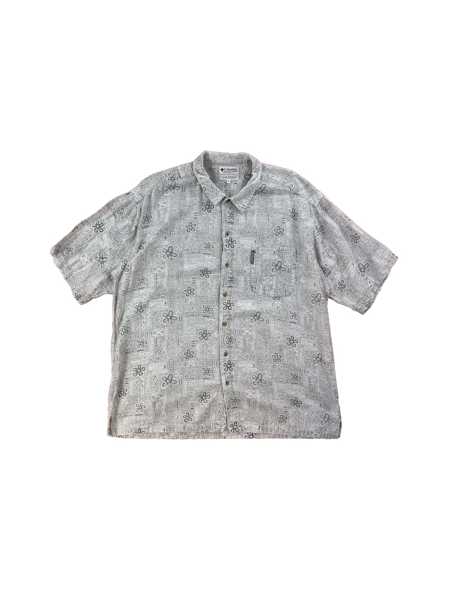 Columbia Grey Patterned Short Sleeve Shirt