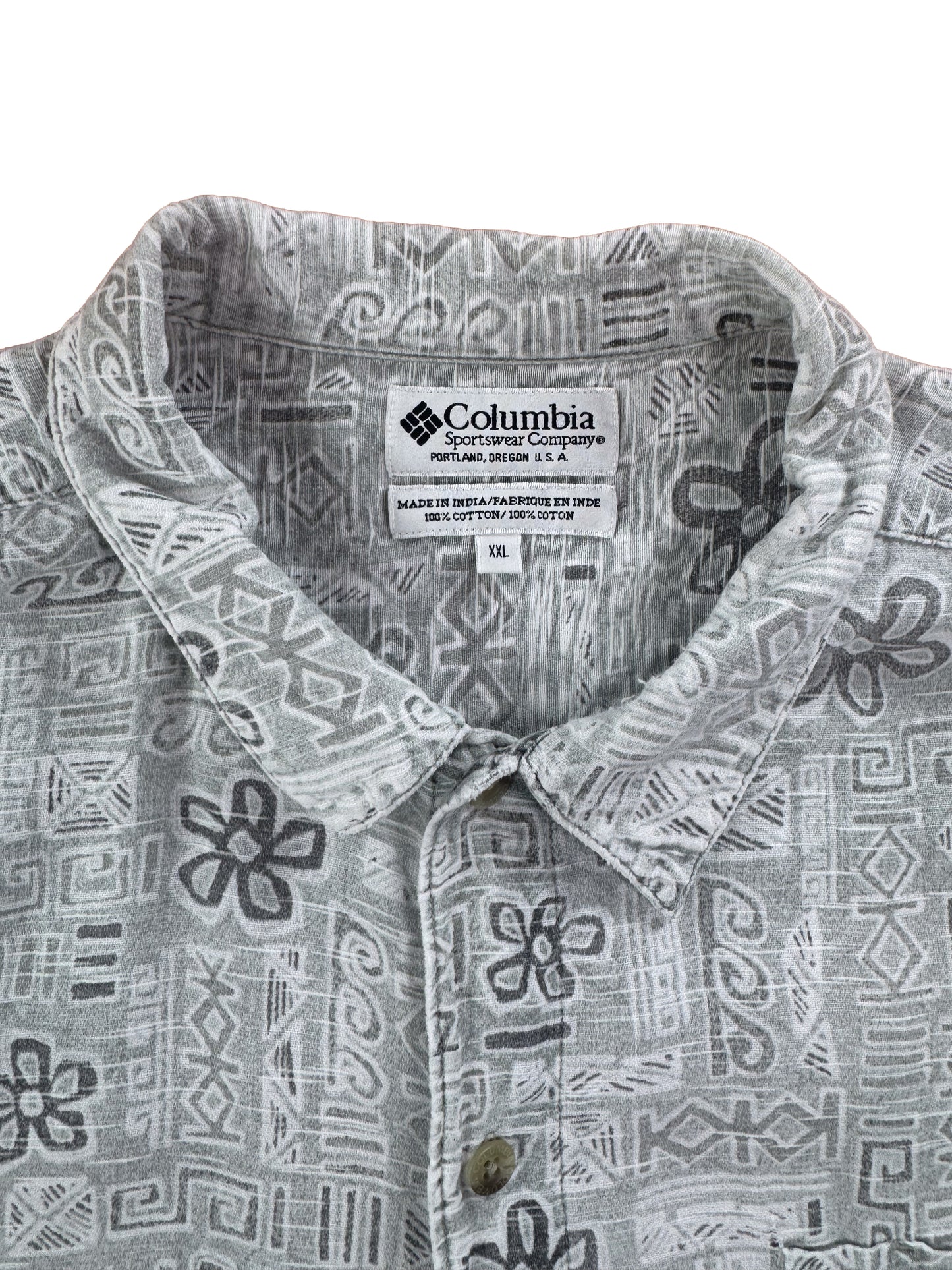 Columbia Grey Patterned Short Sleeve Shirt