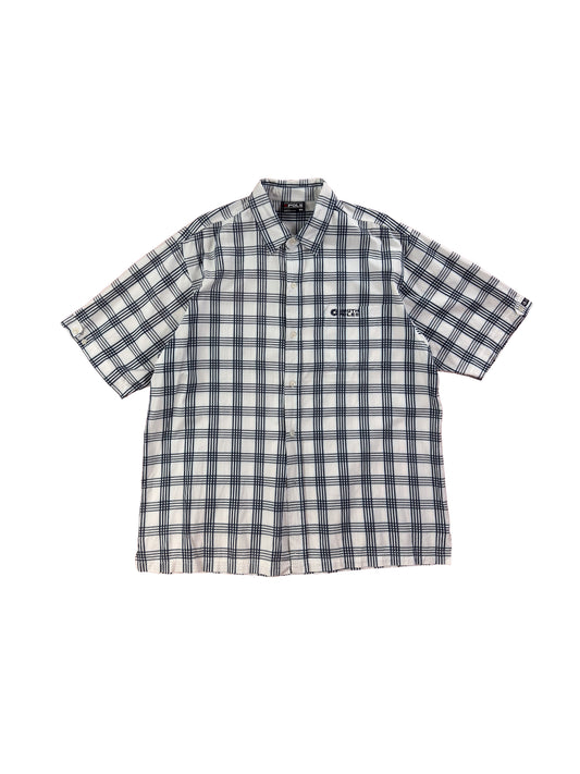 South Pole White and Black Checked Short Sleeve Shirt