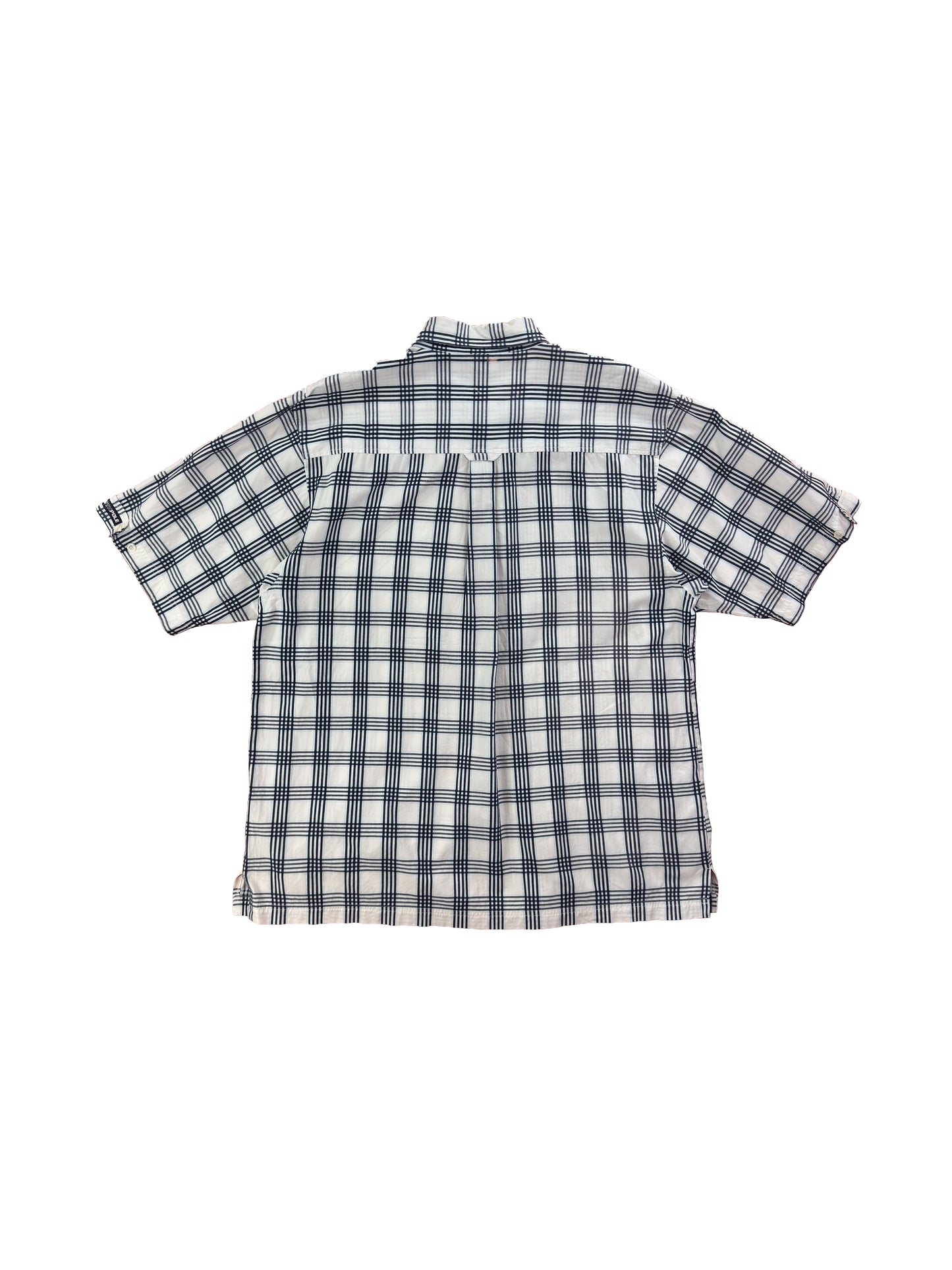 South Pole White and Black Checked Short Sleeve Shirt