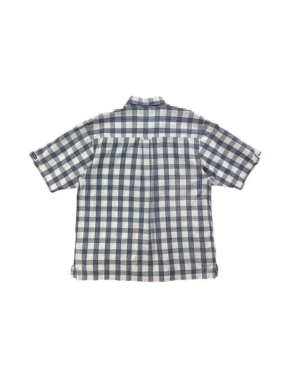 South Pole White and Black Checked Short Sleeve Shirt