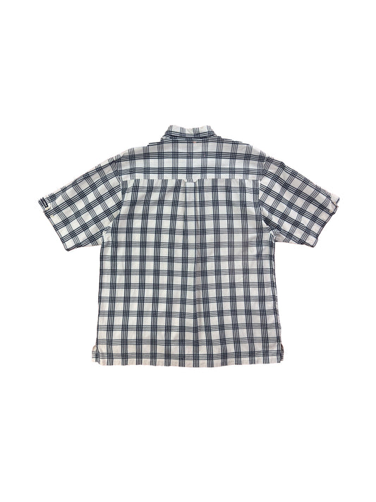 South Pole White and Black Checked Short Sleeve Shirt