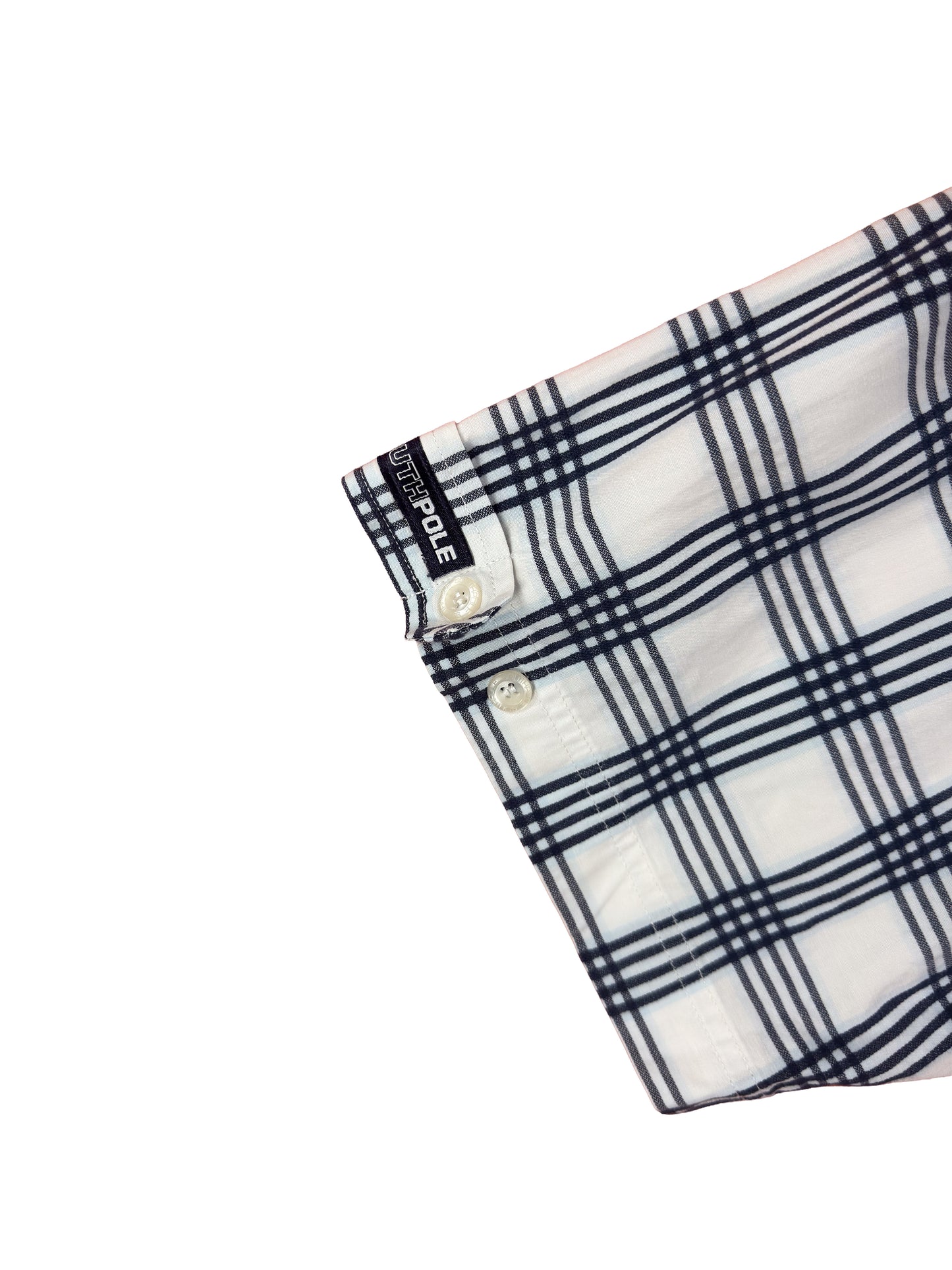 South Pole White and Black Checked Short Sleeve Shirt
