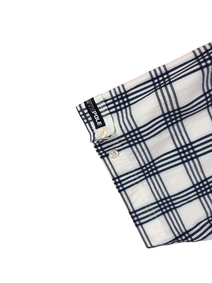 South Pole White and Black Checked Short Sleeve Shirt
