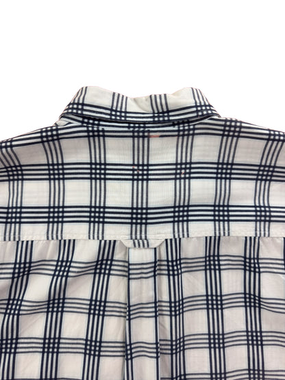 South Pole White and Black Checked Short Sleeve Shirt