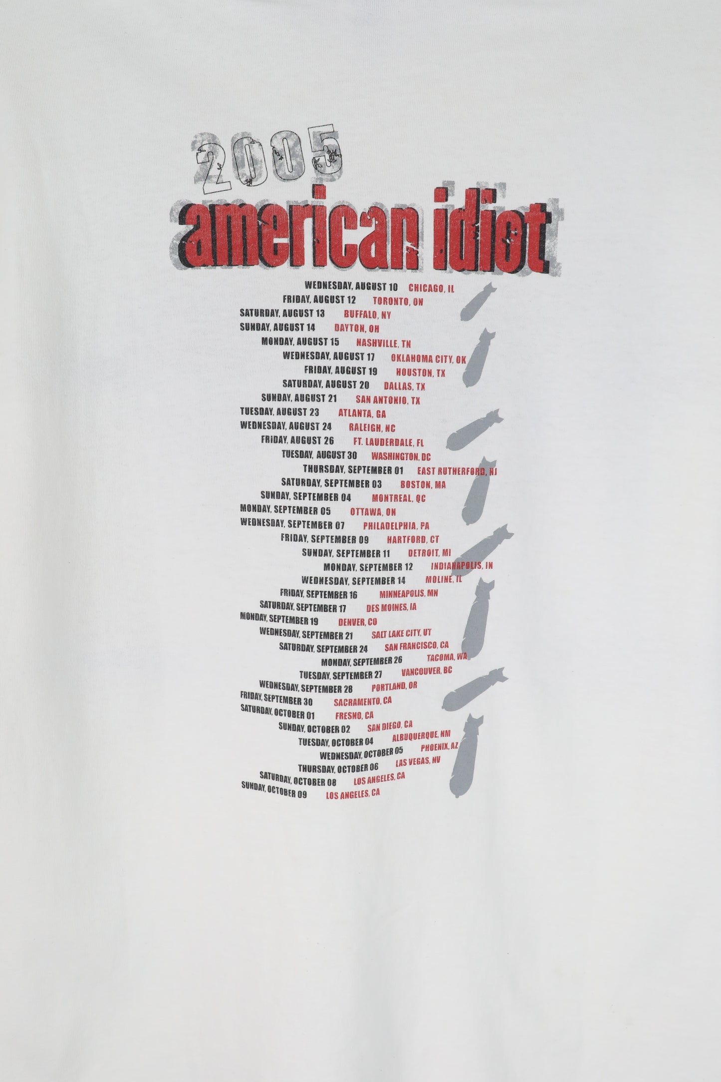 2005 Green Day American Idiot Music Tee