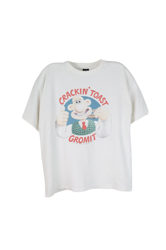 1989 Wallace & Gromit Crackin' Toast Cartoon Tee