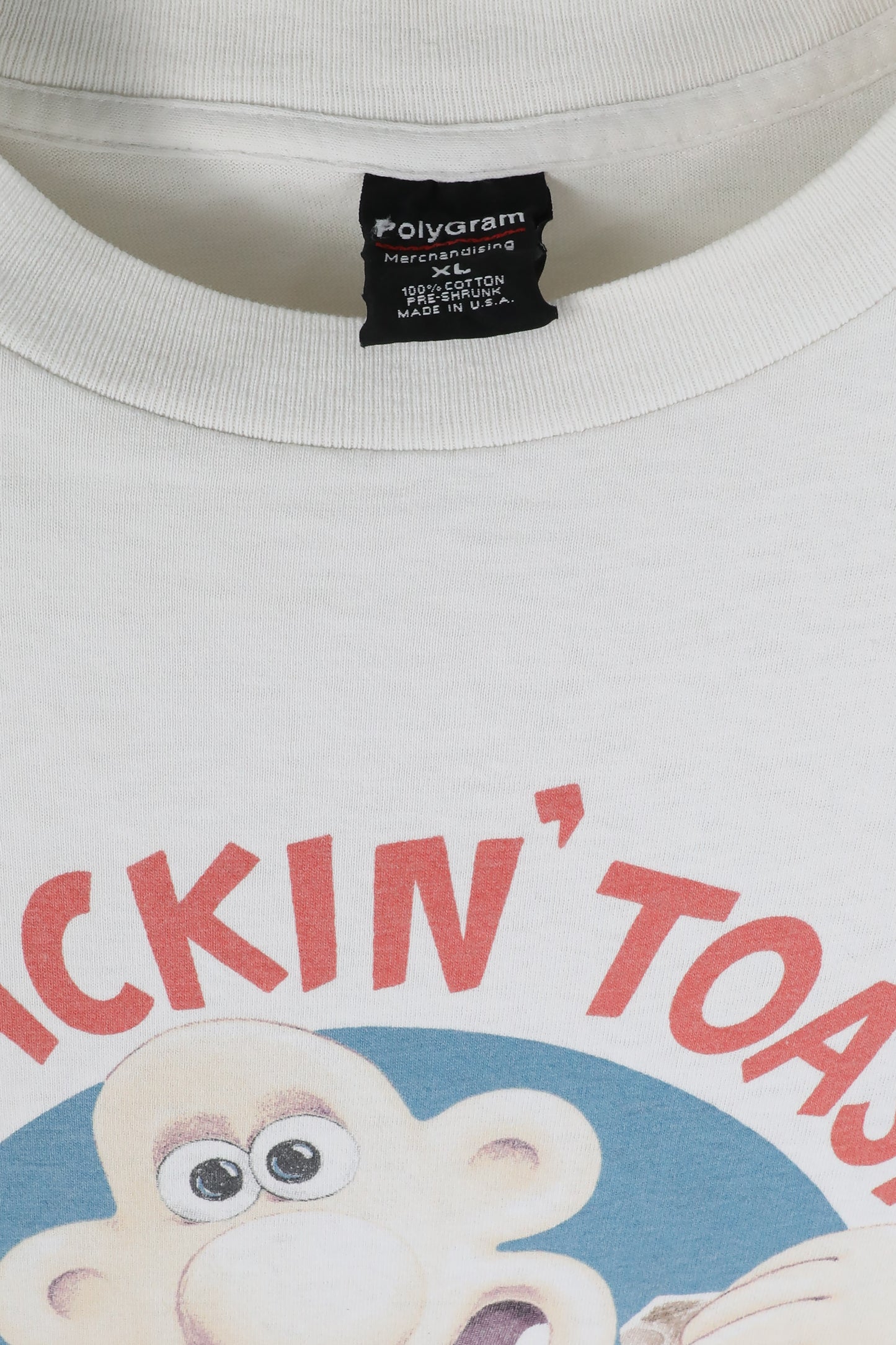 1989 Wallace & Gromit Crackin' Toast Cartoon Tee