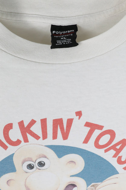 1989 Wallace & Gromit Crackin' Toast Cartoon Tee