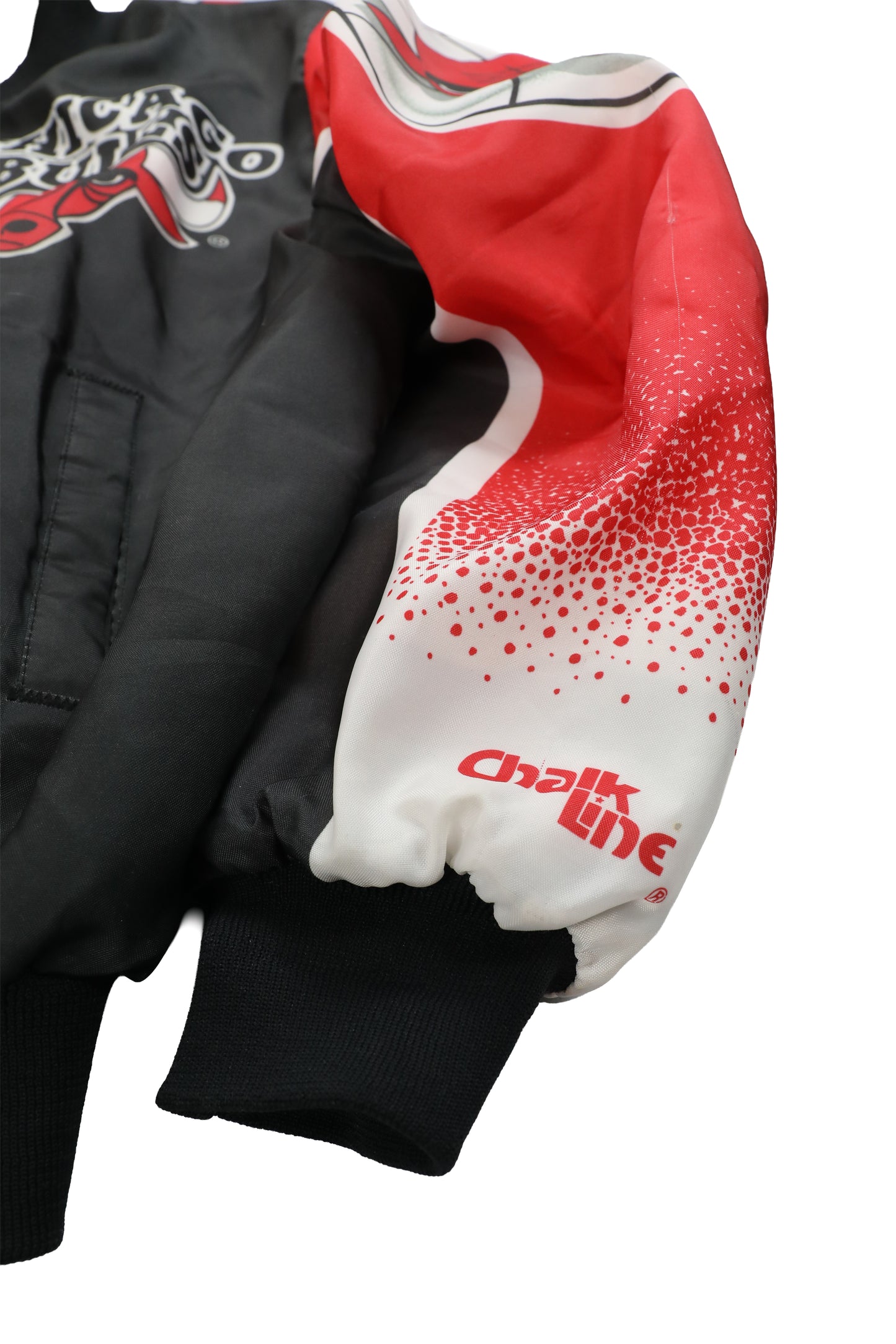90's Chalk Line Chicago Bulls Satin Bomber Jacket