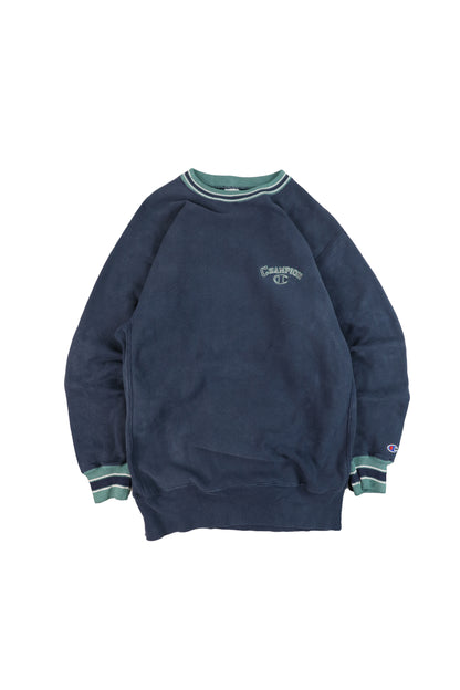 90's Champion Two Tone Navy Reverse Reave Sweater