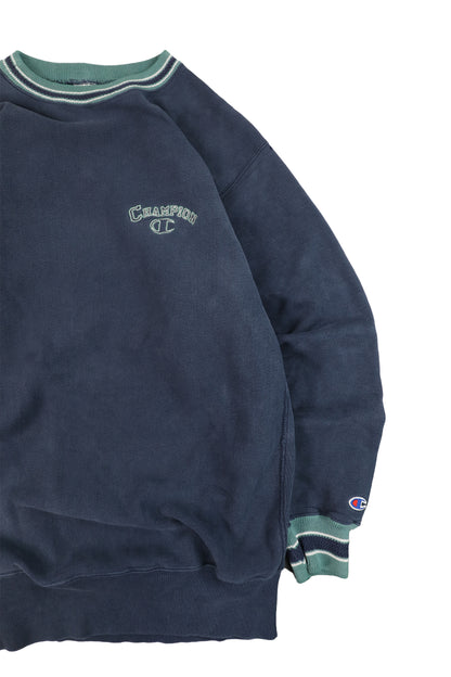 90's Champion Two Tone Navy Reverse Reave Sweater