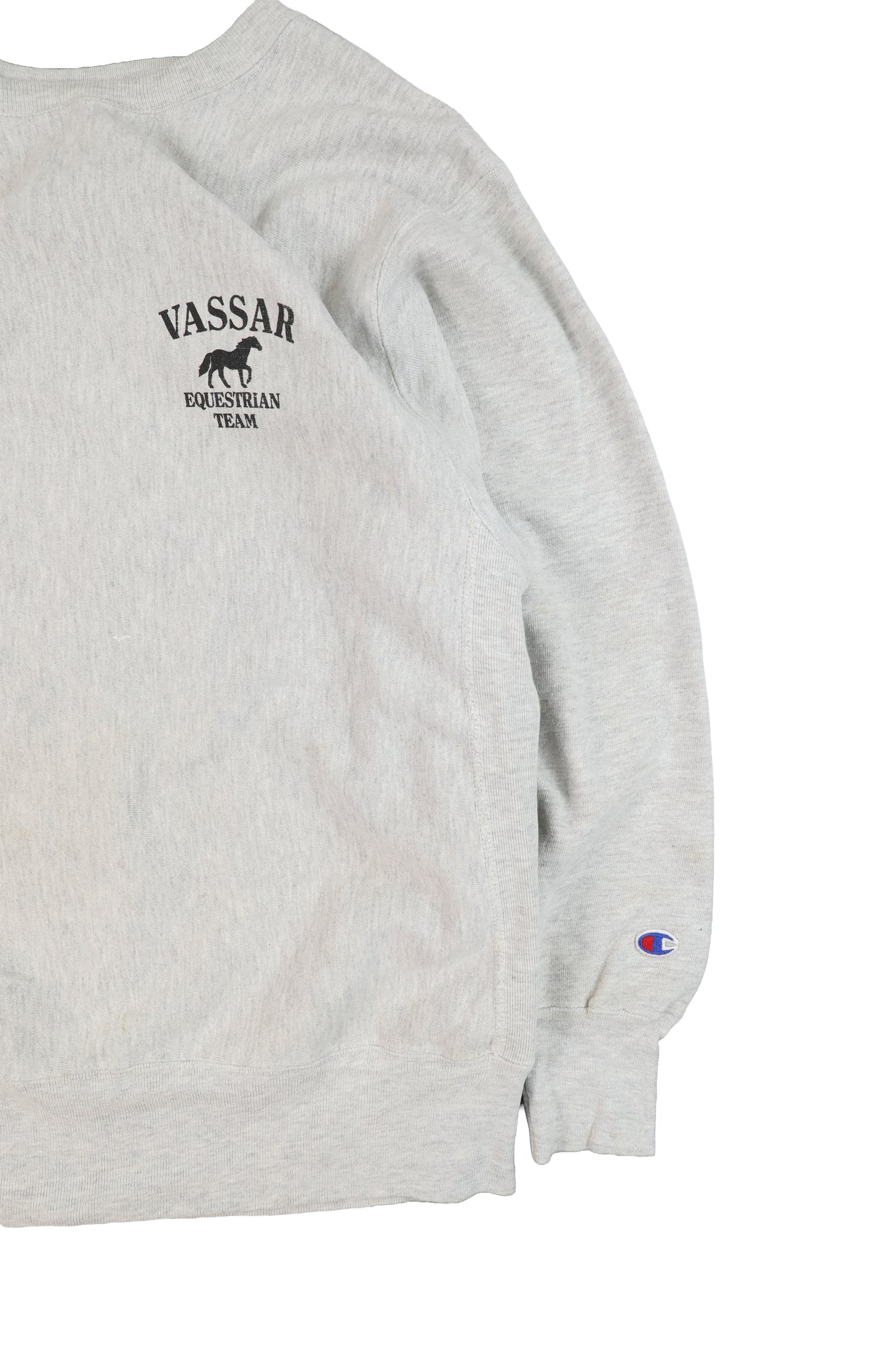 90's Champion Grey Vassar Logo Reverse Reave Sweater