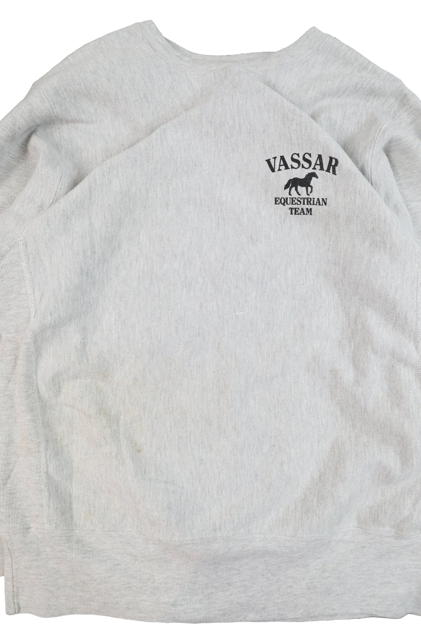 90's Champion Grey Vassar Logo Reverse Reave Sweater