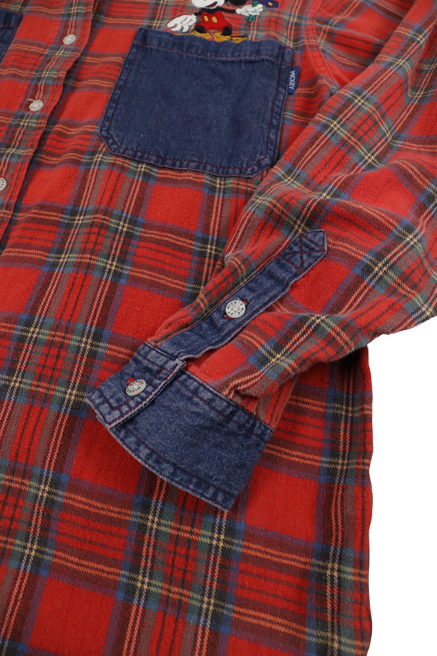90's Disney Unlimited Mickey Minnie Mouse Embroidery Button Down