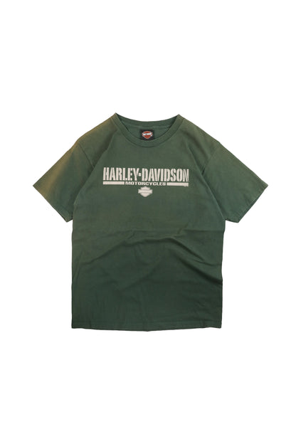 2007 Harley Davidson Green Graphic Tee
