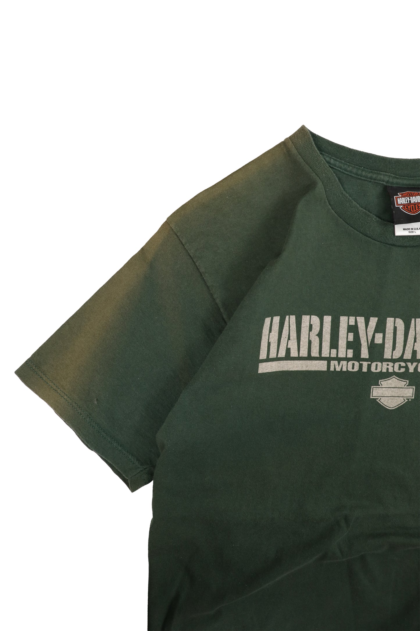 2007 Harley Davidson Green Graphic Tee