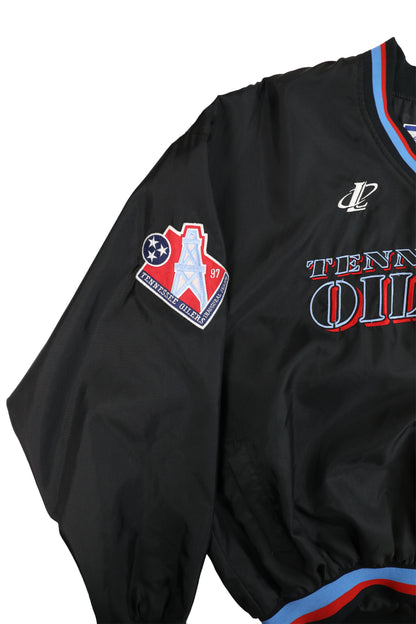 90's Logo Athletic NFL Tennessee Oilers Black Pullover Jacket