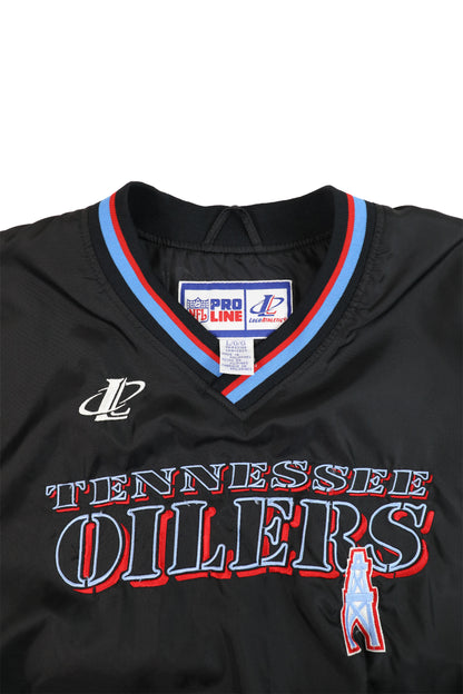 90's Logo Athletic NFL Tennessee Oilers Black Pullover Jacket