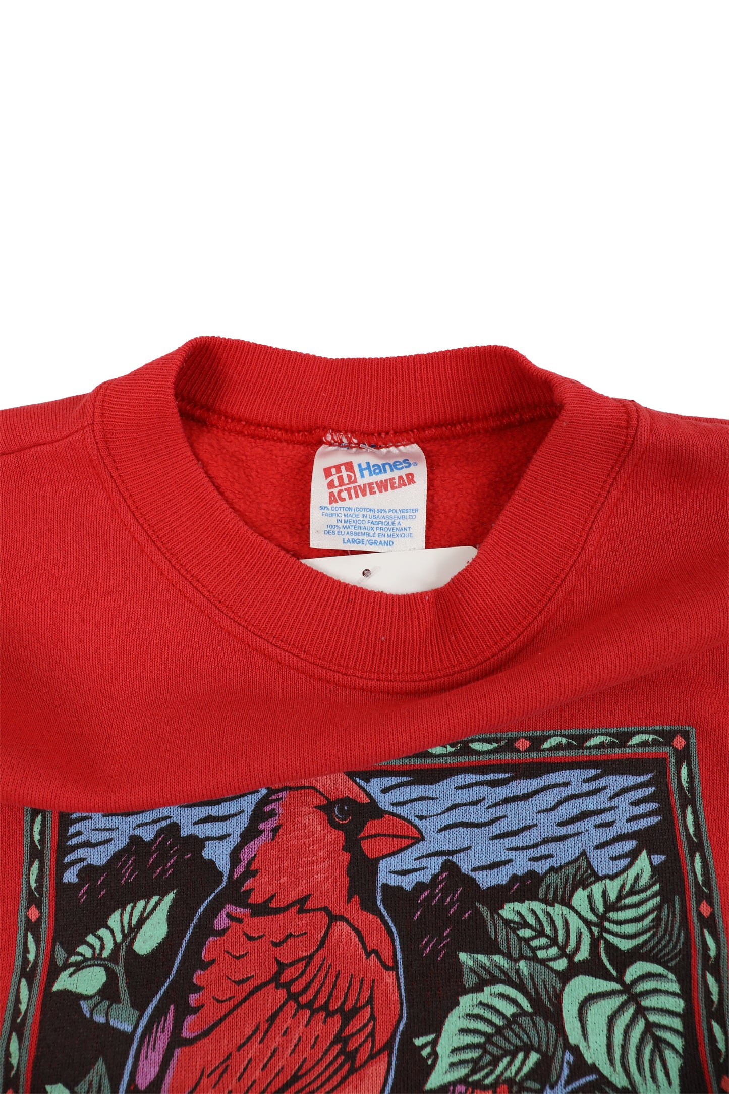 90's Dan Gilbert Morning Sun Cardinal Bird Red Sweater