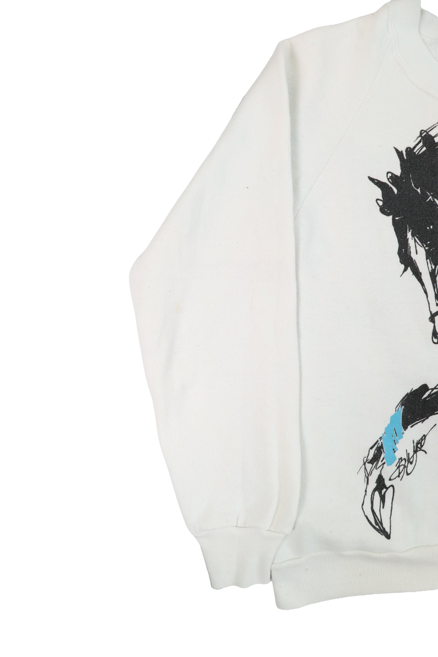 80's B.Wyko Art Horse White Sweater