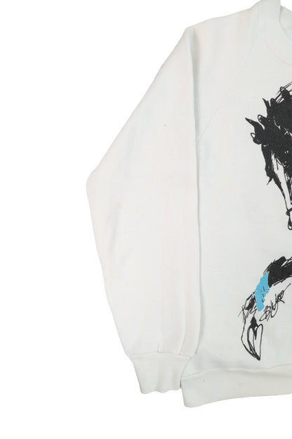 80's B.Wyko Art Horse White Sweater
