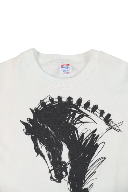 80's B.Wyko Art Horse White Sweater