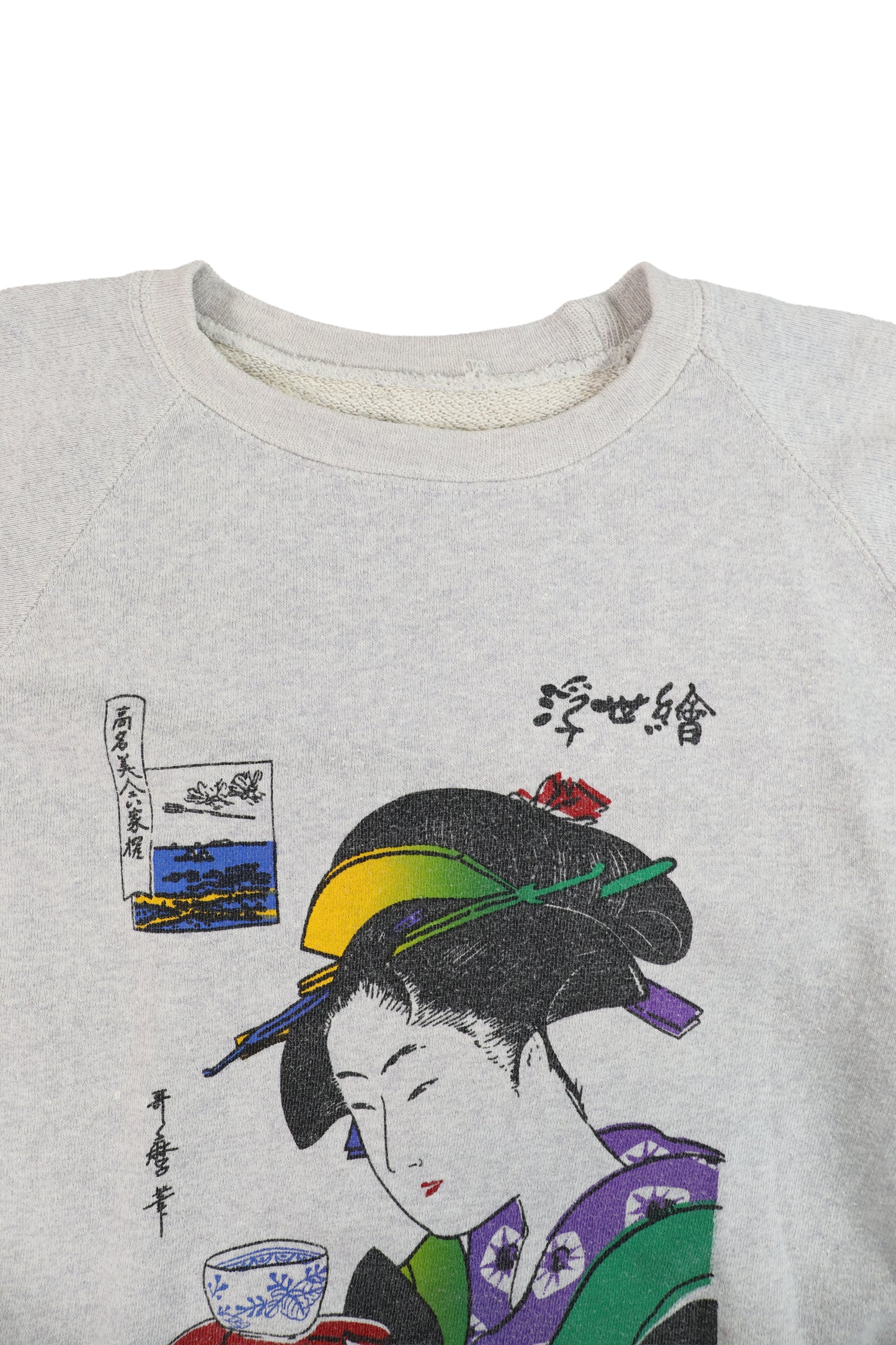 80's Ukiyo-e Style Maiko Geisha Graphic Sweater