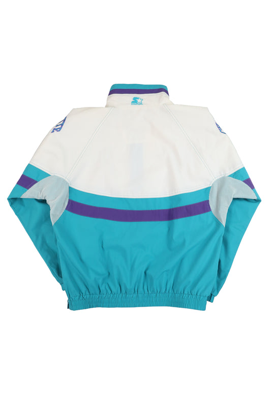 90's Starter Charlotte Hornets Quarter Zip Windbreaker