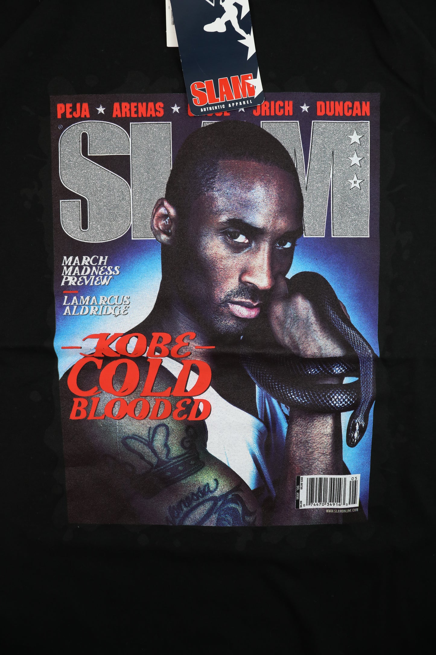 90's Kobe Bryant Cold Blooded SLAM Magazine Cover Tee (Dead-stock)