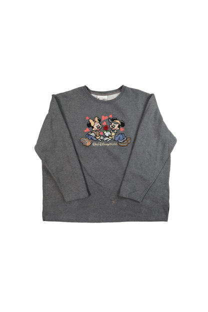 Walt Disneyworld Embroidered Mickey & Minnie 3/4 Sleeve Sweater