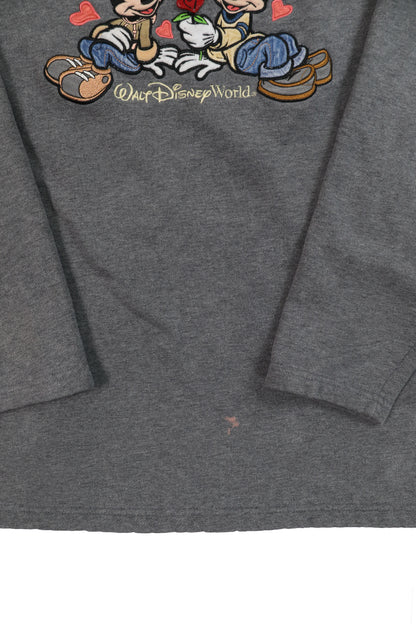 Walt Disneyworld Embroidered Mickey & Minnie 3/4 Sleeve Sweater