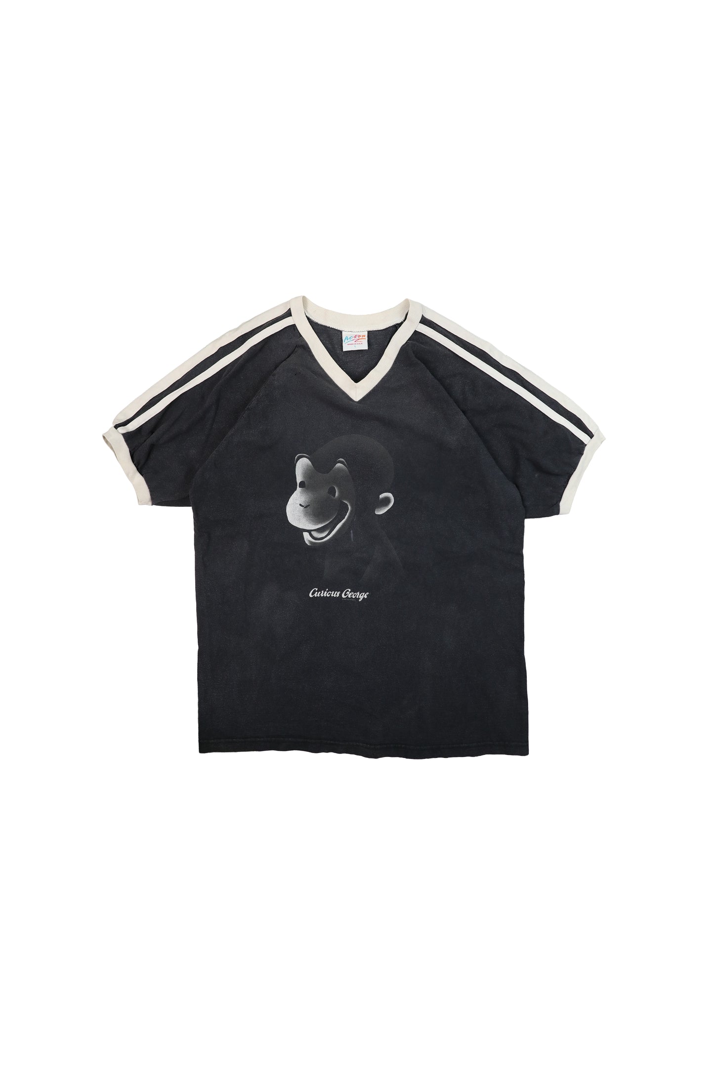 90's Curious George V-Neck Tee