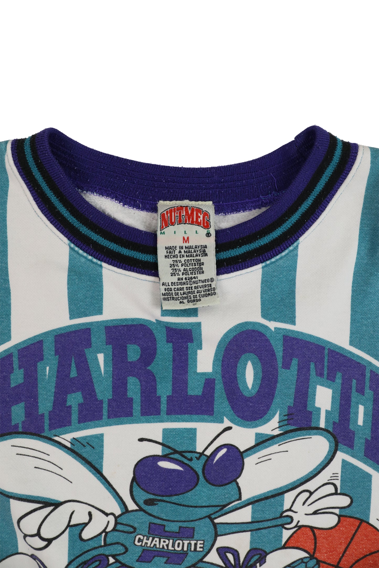 90's Nutmeg NBA Charlotte Hornets Crewneck Sweater