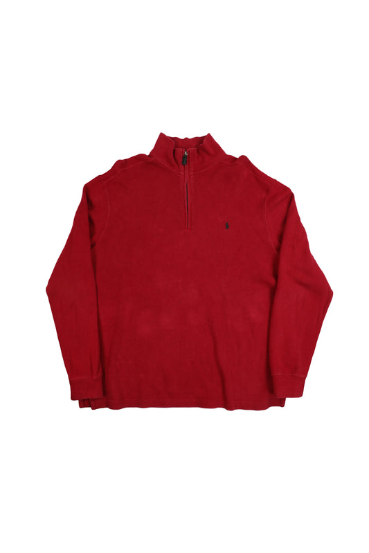 Polo Ralph Lauren Red Quarter-zip Pullover Sweater