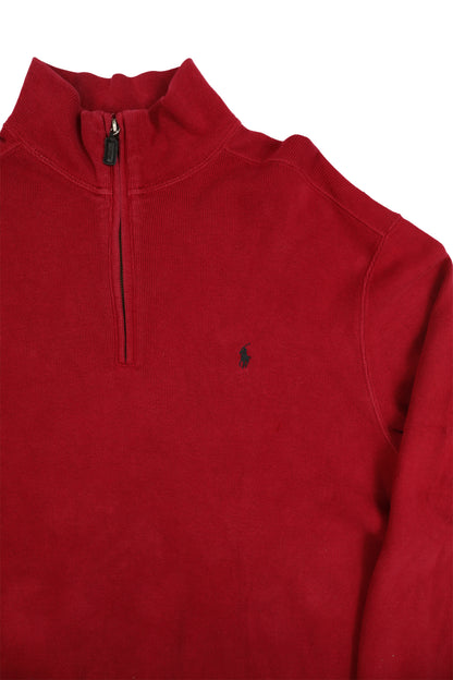 Polo Ralph Lauren Red Quarter-zip Pullover Sweater