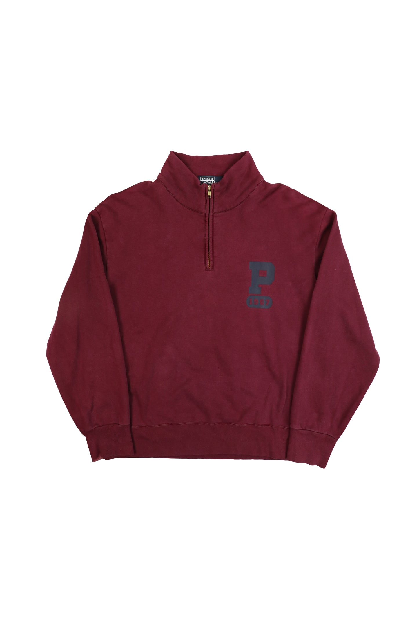 Polo Ralph Lauren Maroon Quarter-zip Pullover Sweater